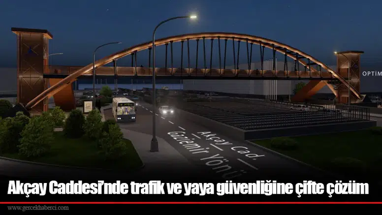 Akçay Caddesi’nde trafik ve yaya güvenliğine çifte çözüm
