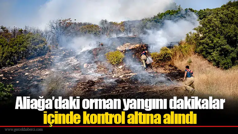 Aliağa’daki orman yangını dakikalar içinde kontrol altına alındı