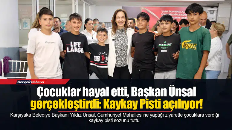 Çocuklar hayal etti, Başkan Ünsal gerçekleştirdi: Kaykay Pisti açılıyor!
