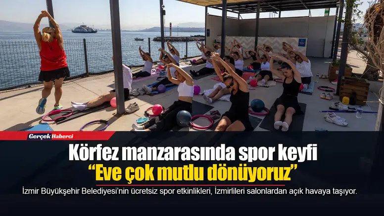 Körfez manzarasında spor keyfi