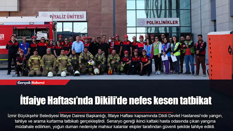 İtfaiye Haftası’nda Dikili’de nefes kesen tatbikat