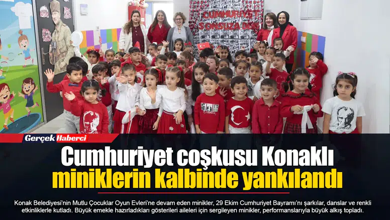 Cumhuriyet coşkusu Konaklı miniklerin kalbinde yankılandı