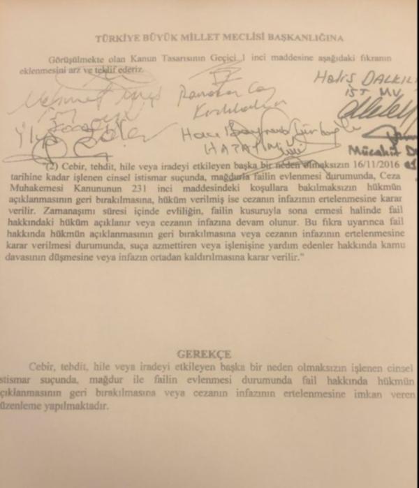 Skandal Önerge Meclis'te: Cinsel İstismara Uğrayan Mağdur, Tecavüzcüsüyle Evlendirilsin
