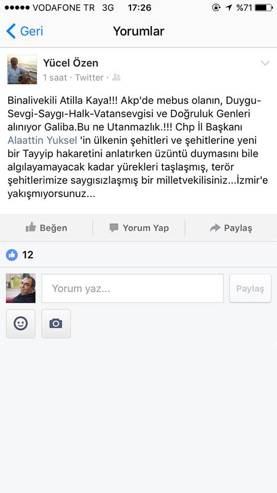 Özen'den Kaya'ya Cevap: İzmir'e Yakışmıyorsun