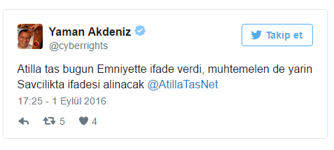Atilla Taş İfade Verdi!