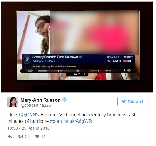CNN'de Porno Yayını