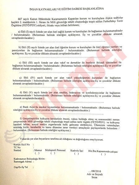 İzmir Büyükşehir'den 'FETÖ' Anketi