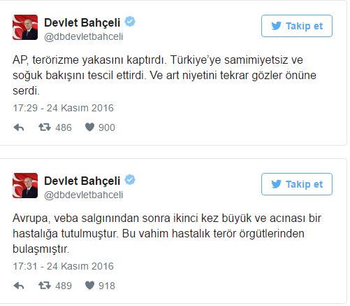 Bahçeli: AP Terörizme Yakasını Kaptırdı