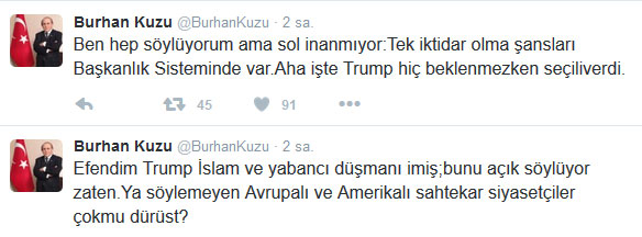 Burhan Kuzu'dan Solculara Başkanlık Çağrısı