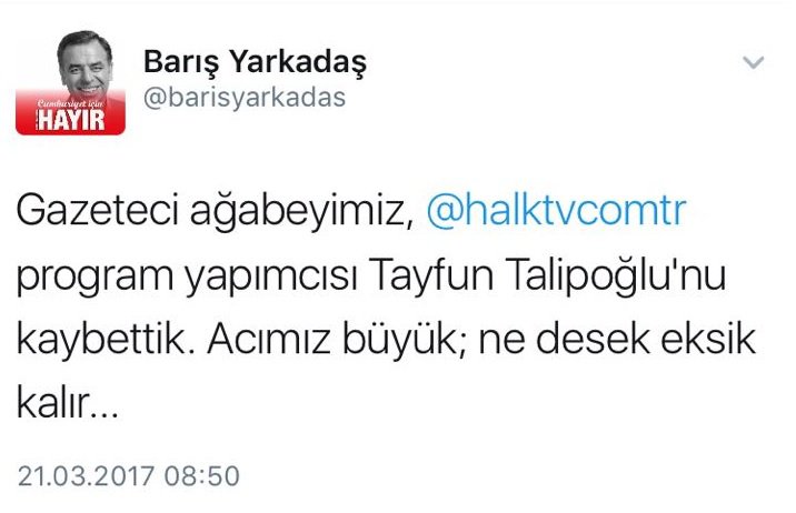 Gazeteci Tayfun Talipoğlu'nu Kaybettik