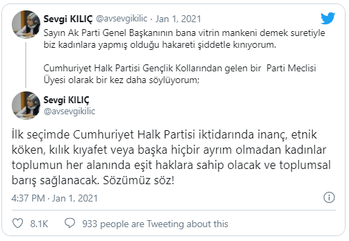 Kılıçdaroğlu'ndan Erdoğan’a 'vitrin mankeni' yanıtı: Bir kadına bundan daha ağır hakaret edilemez