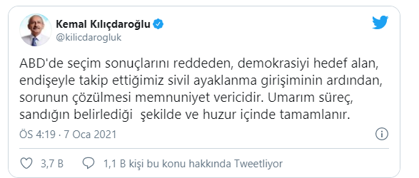 Kılıçdaroğlu: Demokrasiyi hedef alan sivil ayaklanma girişimi