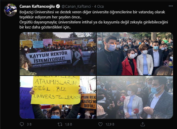 CHP'li Kaftancıoğlu'ndan Bakan Soylu'ya "Boğaziçi" yanıtı