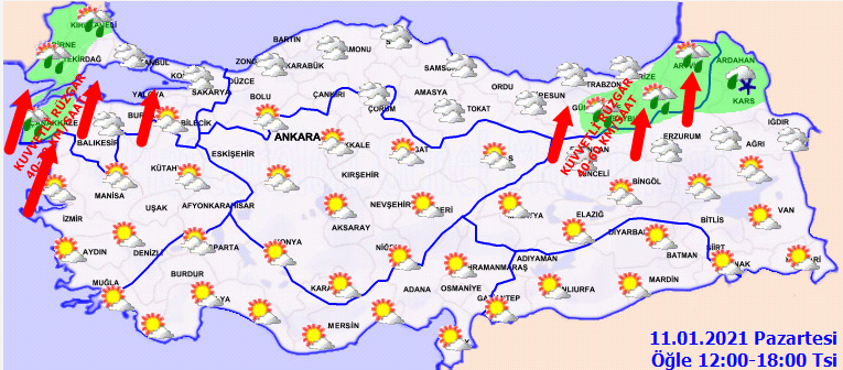 Meteoroloji'den hava durumu raporu! Bölge bölge uyarı: Kuvvetli olacak