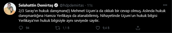 Demirtaş, AİHM kararına değerlendirmelerini paylaştı: Uçum'a da okkalı bir tokat olmuş