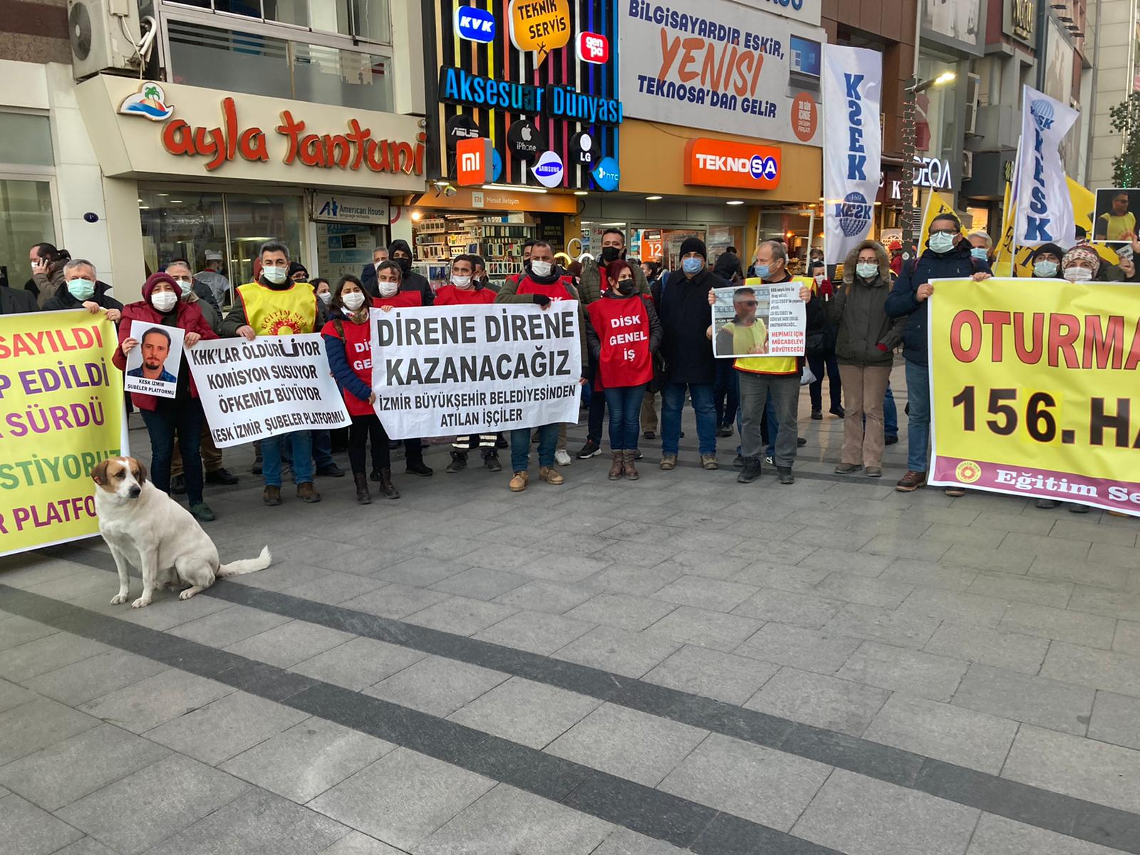 Eylemcilere Karşıyaka'da sürpriz destek