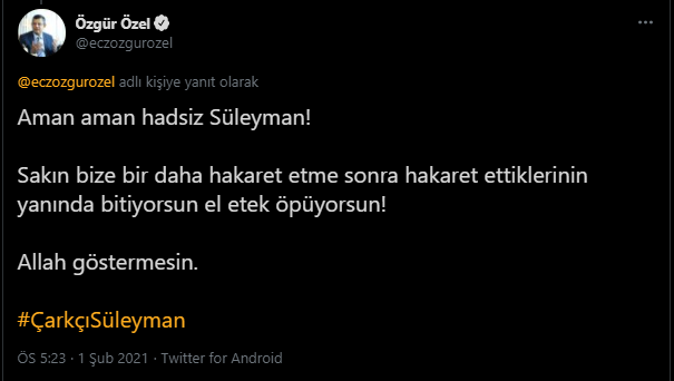 'Cezai ehliyeti yok' diyen Soylu'ya Özel'den yanıt: Gel psikiyatriste gidelim