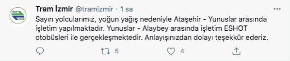 İZBAN'a yağmur engeli
