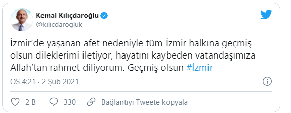 Kılıçdaroğlu'ndan 'İzmir' paylaşımı