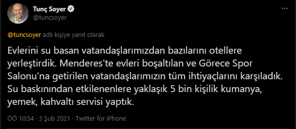 Soyer, "Selin izlerini büyük ölçüde sildik, İzmirimizde hayat normale döndü"