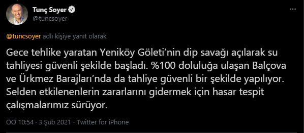Soyer, "Selin izlerini büyük ölçüde sildik, İzmirimizde hayat normale döndü"