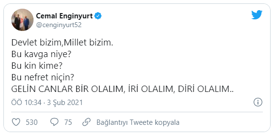 Demokrat Parti lideri Uysal'dan Boğaziçi tweeti: Kıymayın