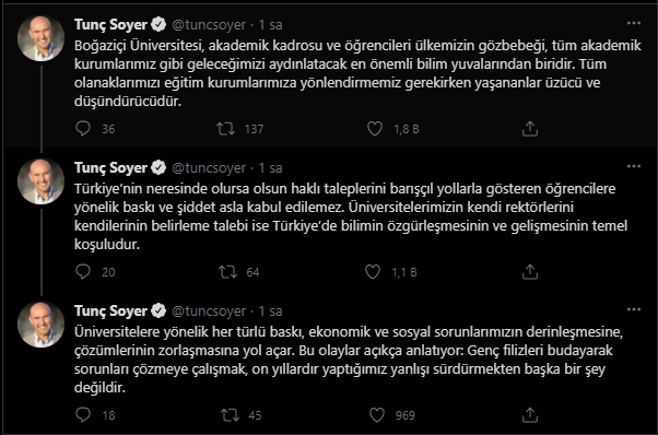 Soyer: Öğrencilere yönelik baskı ve şiddet asla kabul edilemez