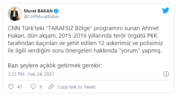 CHP'li Murat Bakan'dan Ahmet Hakan'a 'Gara' tepkisi: Sizin soramadığınız soruları sorduk