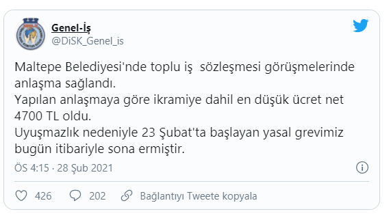 Maltepe Belediyesi'nde toplu iş sözleşmesi görüşmelerinde anlaşma sağlandı, grev bitti: En düşük ücret 4 bin 700 lira
