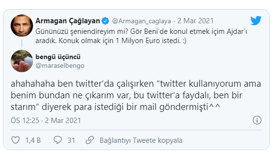Armağan Çağlayan'dan Ajdar açıklaması: '1 milyon euro istedi'
