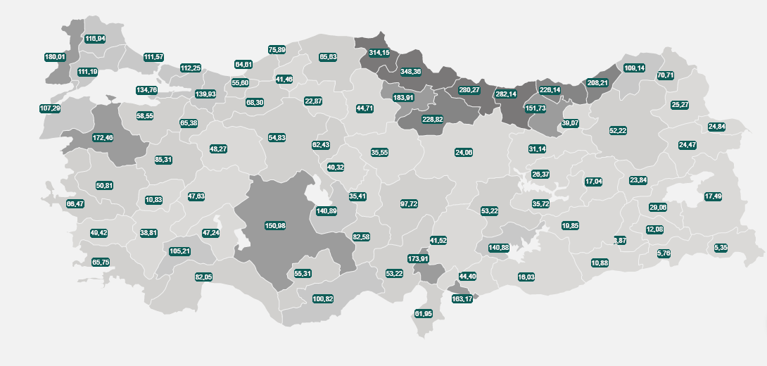 Bakan Koca, illere göre haftalık vaka sayısının güncel halini paylaştı