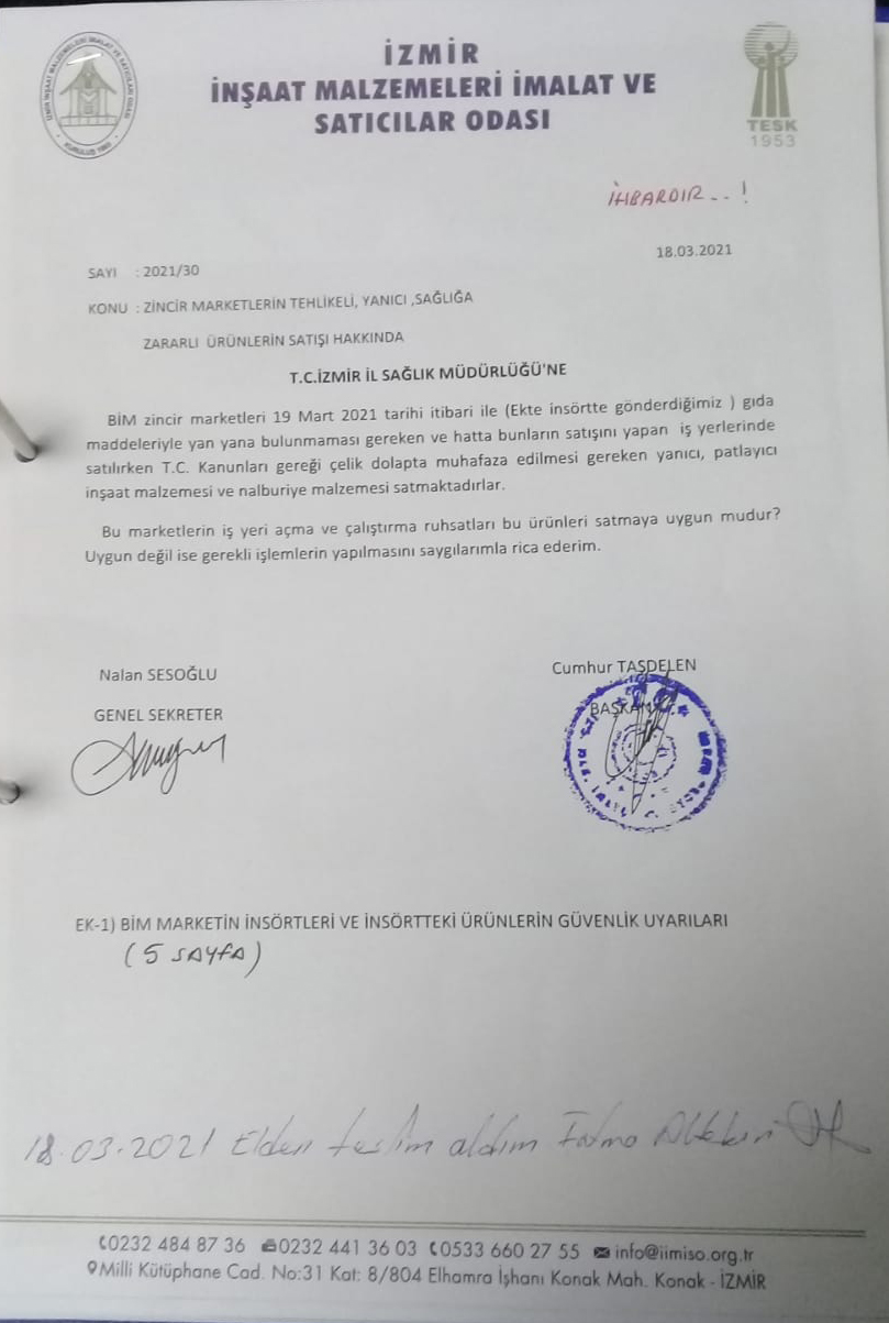"Yanıcı ve patlayıcı maddeler gıda malzemelerinin yanında satılıyor"
