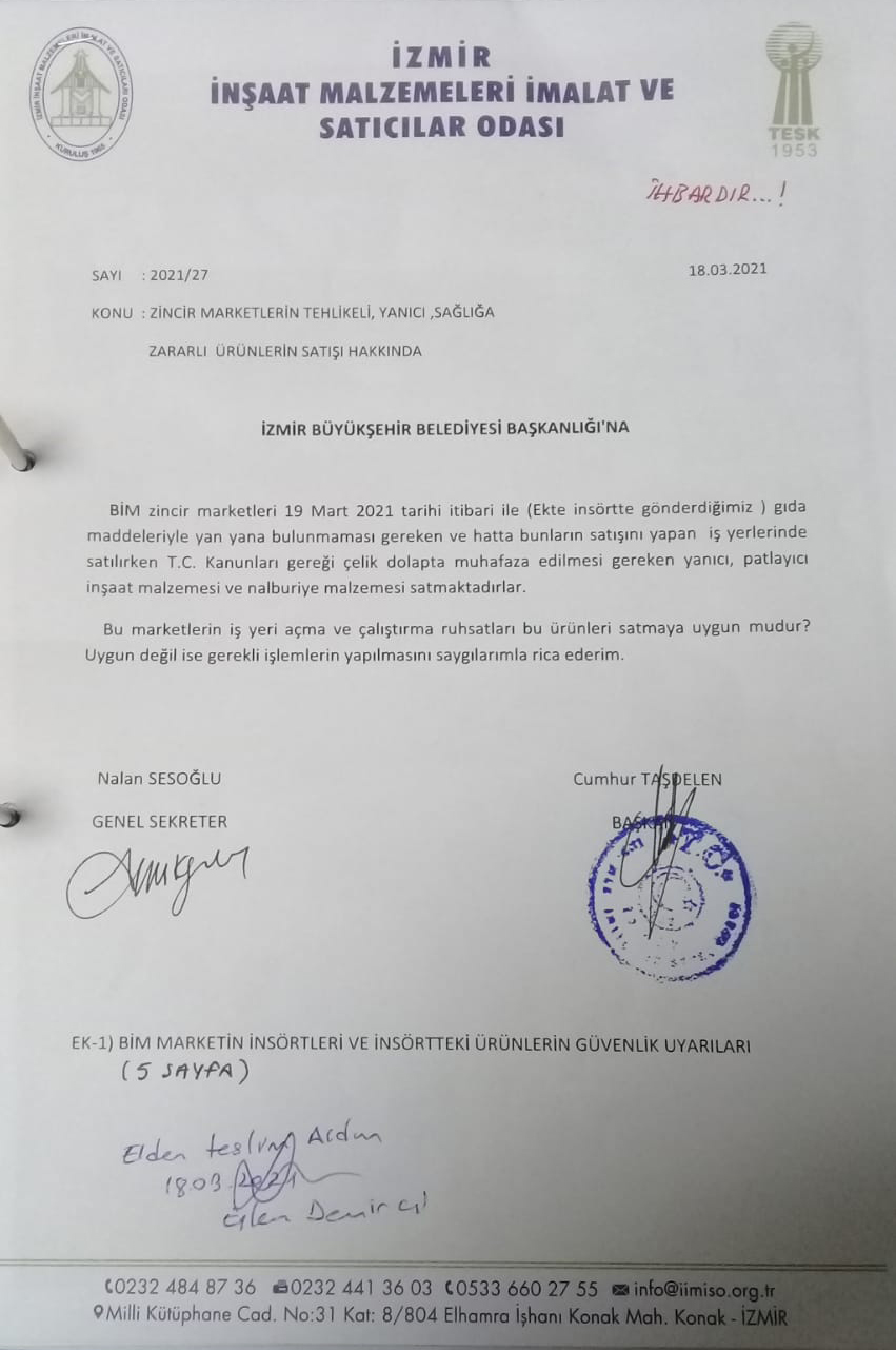 "Yanıcı ve patlayıcı maddeler gıda malzemelerinin yanında satılıyor"