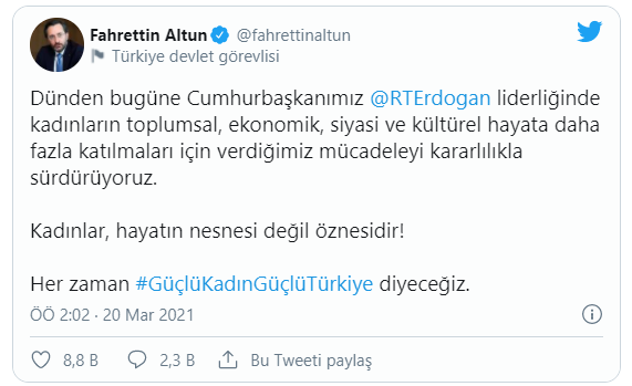 İstanbul Sözleşmesi kaldırıldı tepkiler çığ gibi büyüdü: Size ve tüm kötülüklerinize rağmen biz yaşayacağız ve Sözleşmeyi geri getireceğiz!