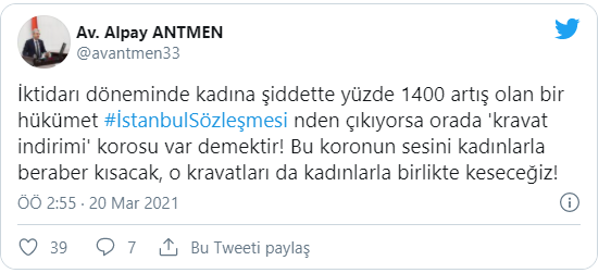 İstanbul Sözleşmesi kaldırıldı tepkiler çığ gibi büyüdü: Size ve tüm kötülüklerinize rağmen biz yaşayacağız ve Sözleşmeyi geri getireceğiz!