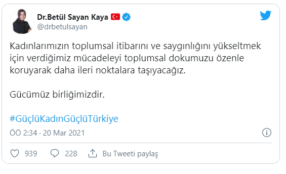 İstanbul Sözleşmesi kaldırıldı tepkiler çığ gibi büyüdü: Size ve tüm kötülüklerinize rağmen biz yaşayacağız ve Sözleşmeyi geri getireceğiz!