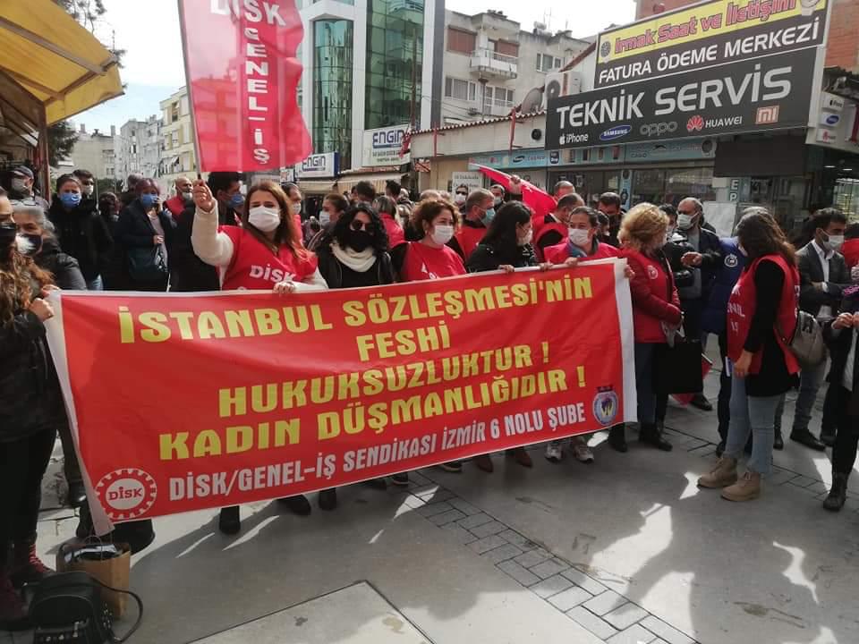 Genel-İş İzmir 6 Nolu Şube; "Sözleşmeden çekilmek kadın düşmanlığıdır"