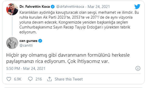 Kongre sonrası yaptığı açıklamayla dikkati bir kez daha üzerine çeken Koca'ya sosyal medyadan tepki yağdı