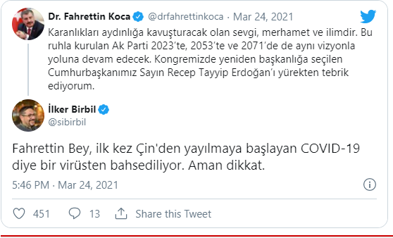 Kongre sonrası yaptığı açıklamayla dikkati bir kez daha üzerine çeken Koca'ya sosyal medyadan tepki yağdı