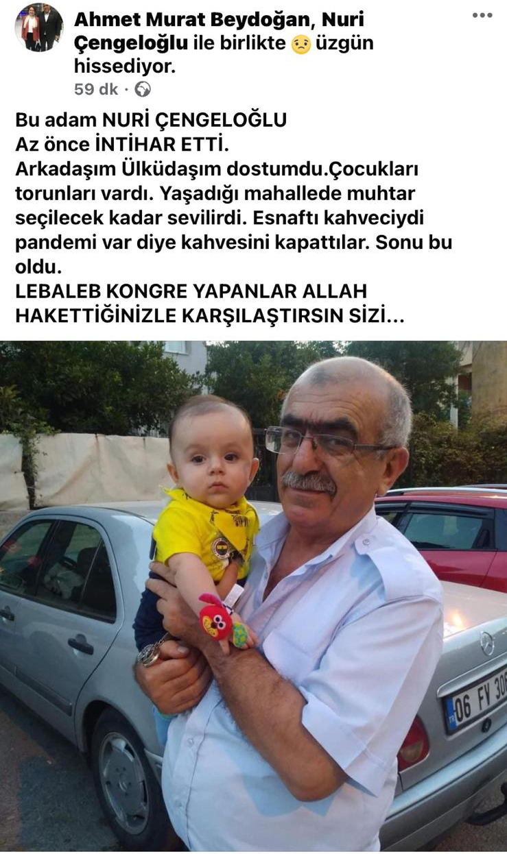 Ekonomik sıkıntılara dayanamayan kahveci esnafı intihar etti