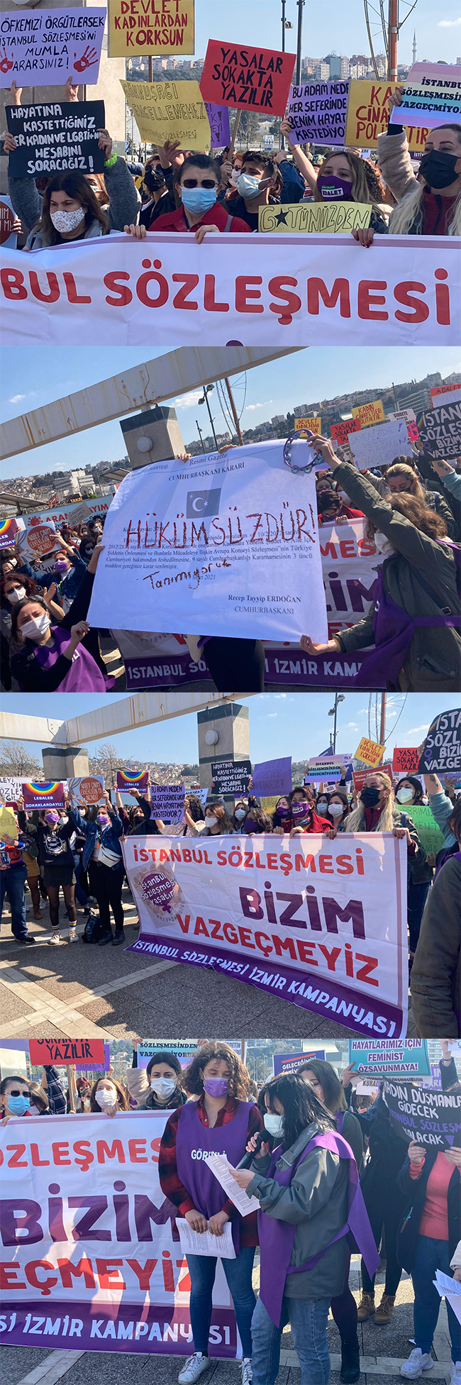 Kadınlar seslerini Konak'tan duyuruyor: "Kararı kabul etmiyoruz"