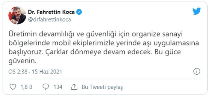Bir aşı uygulaması müjdesi daha; mobil aşılama araçları sahaya iniyor!