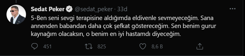 Sedat Peker’den Cem Küçük’e: Adaya ne zaman veda etmek istersin?