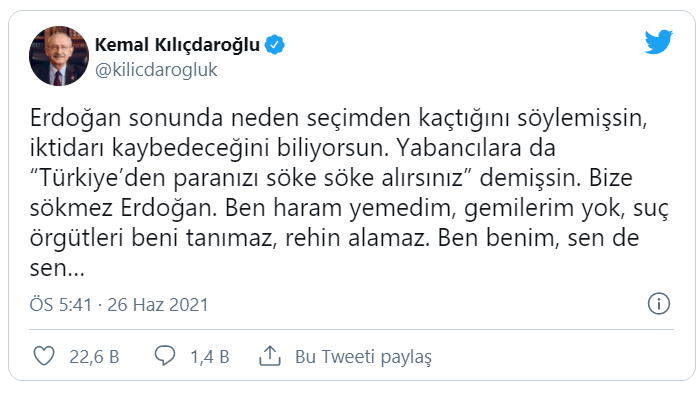 Kemal Kılıçdaroğlu’ndan Erdoğan’a “söke söke” yanıtı: Bize sökmez