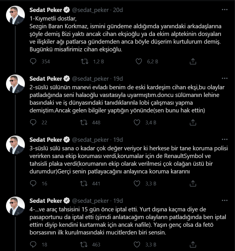 Sedat Peker açıkladı: İşte Paramount Hotel’in gerçek sahibi…