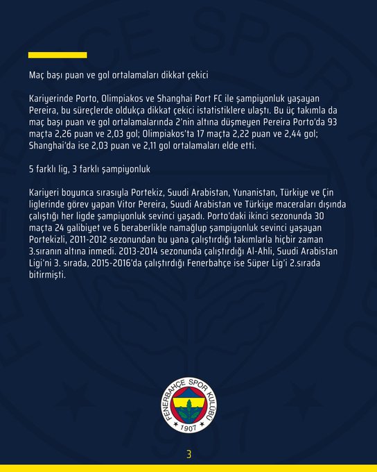Fenerbahçe'nin Yeni Teknik Direktörü Vitor Pereira Oldu!