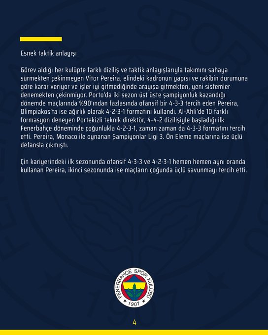 Fenerbahçe'nin Yeni Teknik Direktörü Vitor Pereira Oldu!