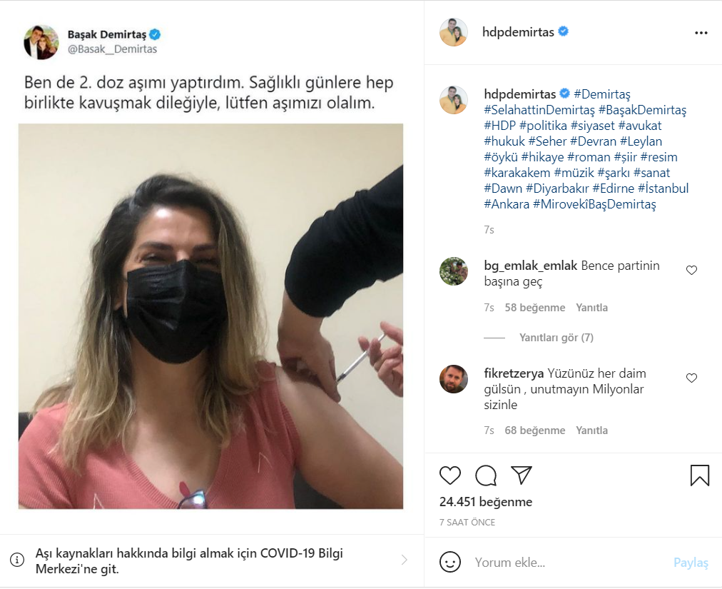 Başak Demirtaş, "Lütfen aşımızı olalım"