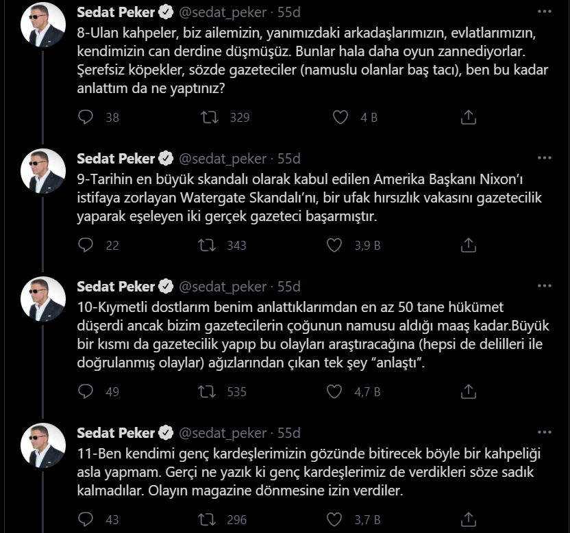 Sedat Peker, ailesiyle birlikte koronavirüse yakalandığını duyurdu: 'Hastalığım biraz ağır geçiyor'
