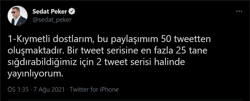 Sedat Peker'den yeni iddialar: Zindaşti, Burhan Kuzu, Ümitcan Uygun, Aleyna Çakır...